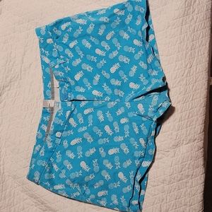 Blue pineapple shorts